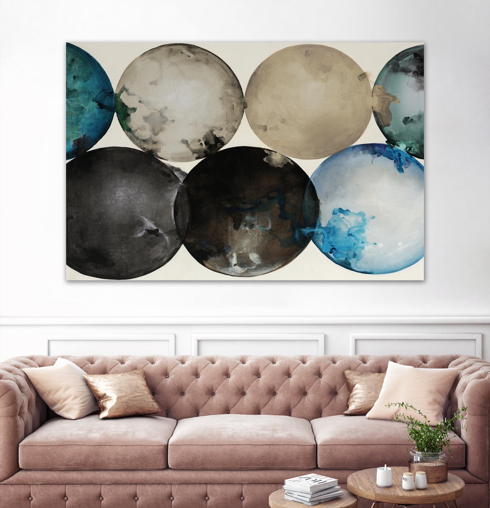 Roll to the Top by Daleno Art on GIANT ART - beige shapes circle