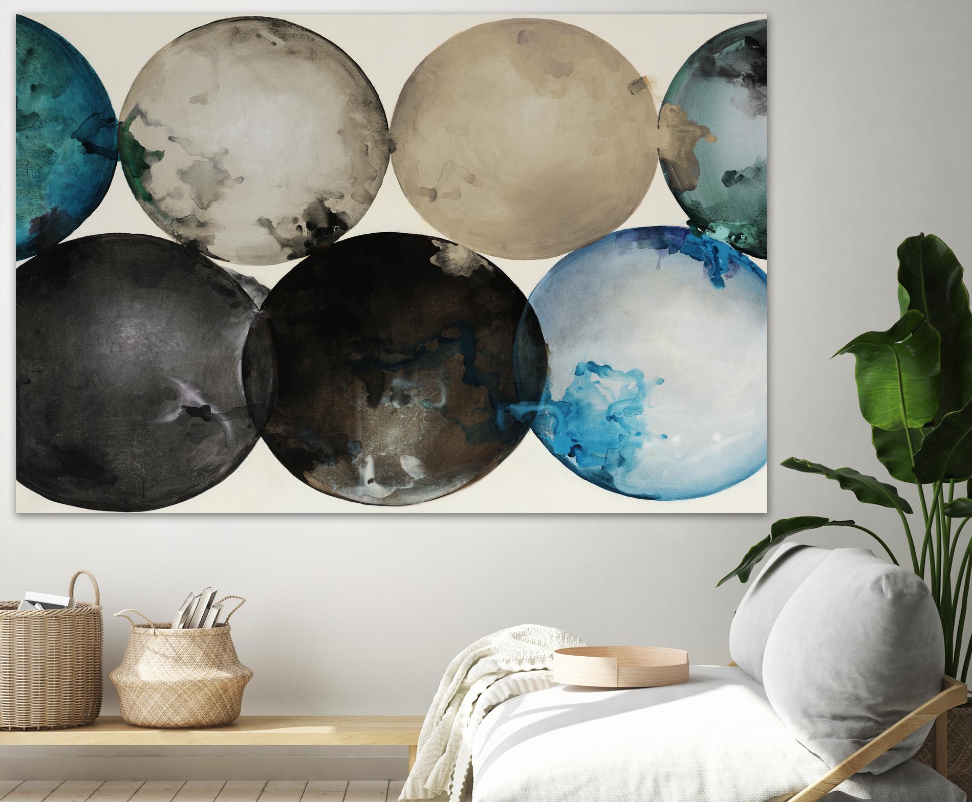 Roll to the Top by Daleno Art on GIANT ART - beige shapes circle