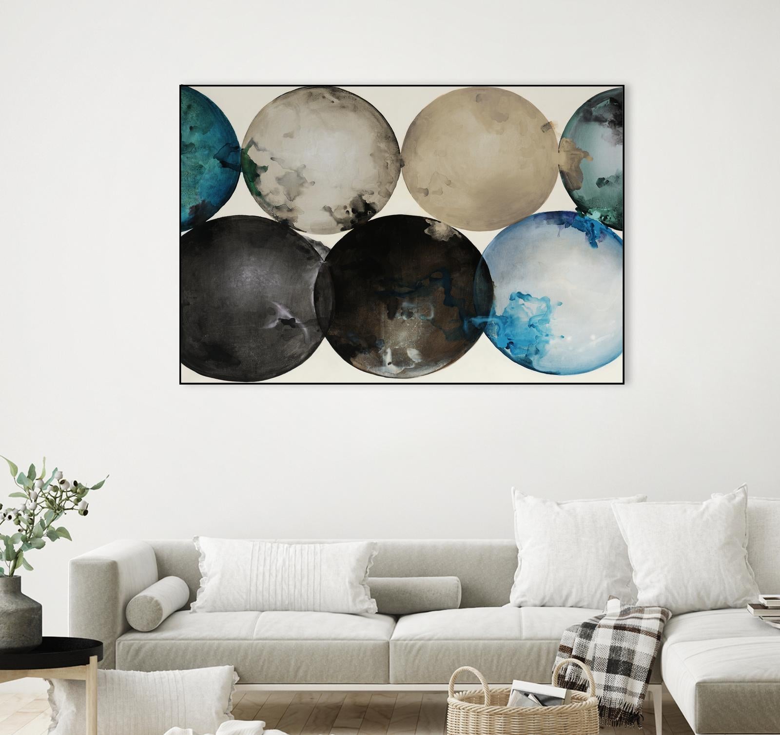 Roll to the Top by Daleno Art on GIANT ART - beige shapes circle