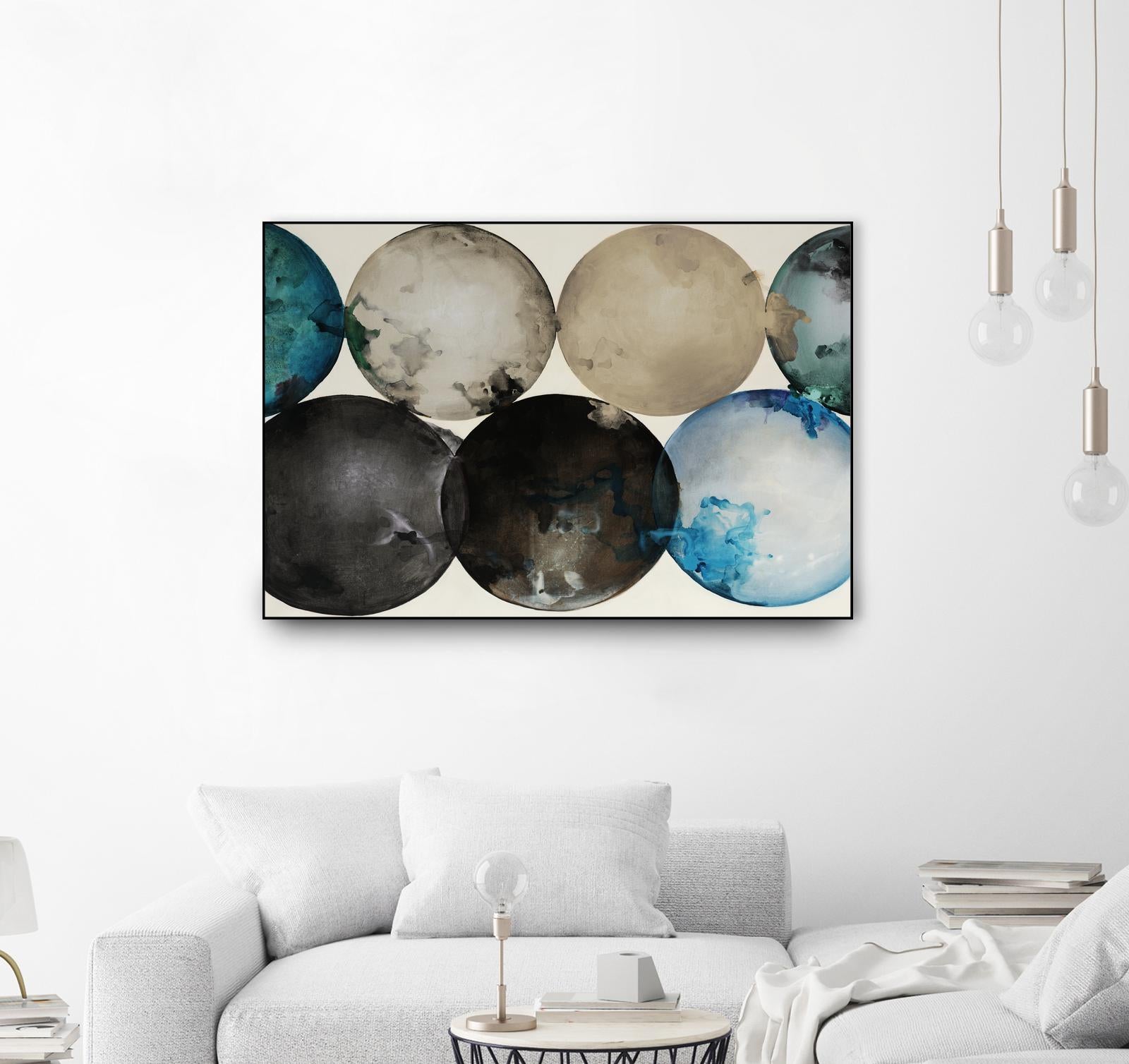 Roll to the Top by Daleno Art on GIANT ART - beige shapes circle