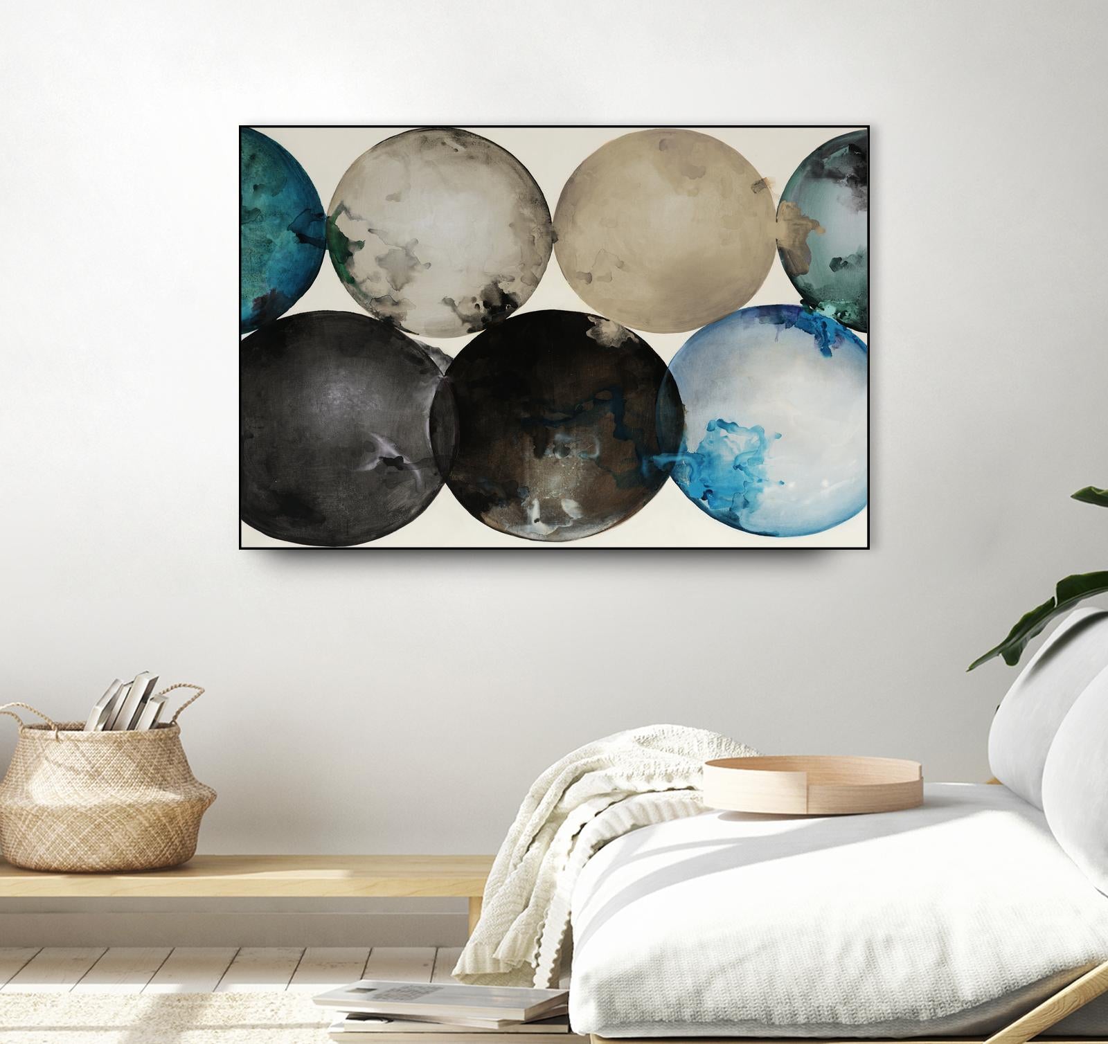 Roll to the Top by Daleno Art on GIANT ART - beige shapes circle