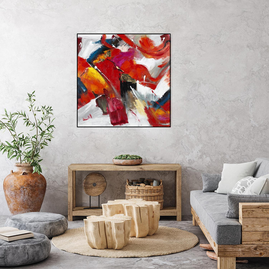 Stop to stare by Daleno Art on GIANT ART - red abstract abstrait 