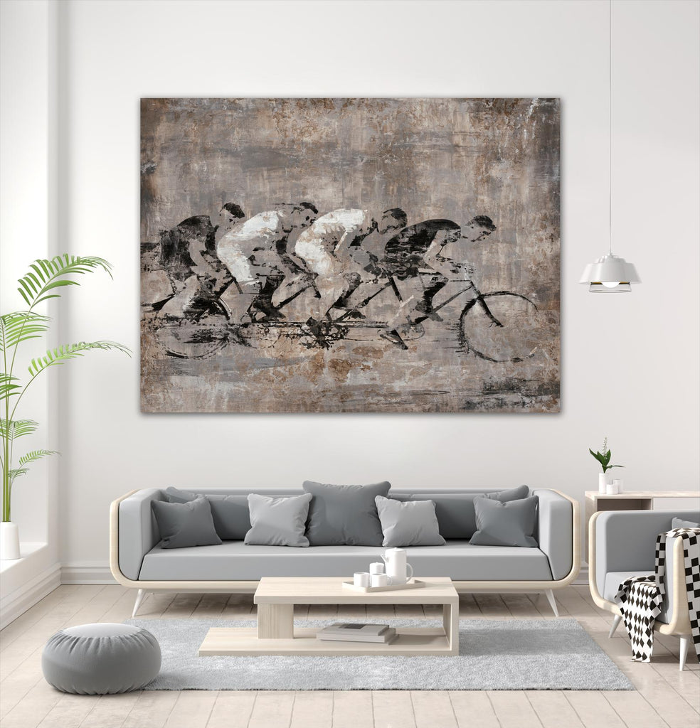 Day to Remember by Daleno Art on GIANT ART - grey figurative bikes