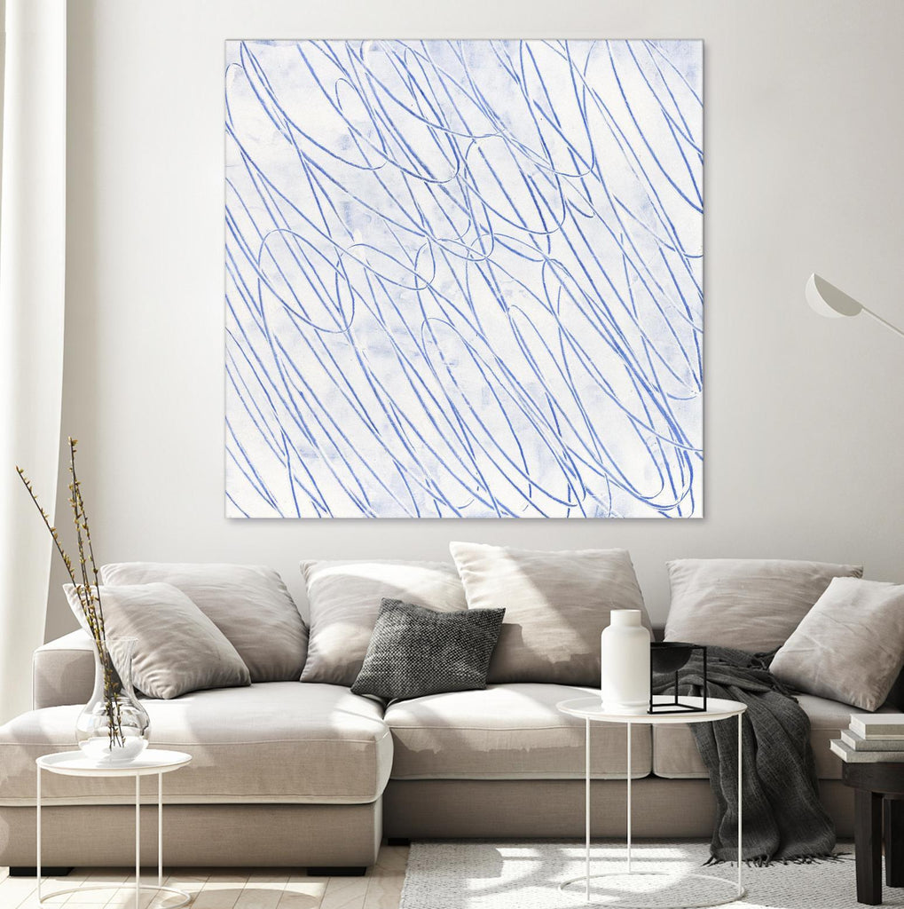 Hula II par Daleno Art sur GIANT ART - abstraction bleue