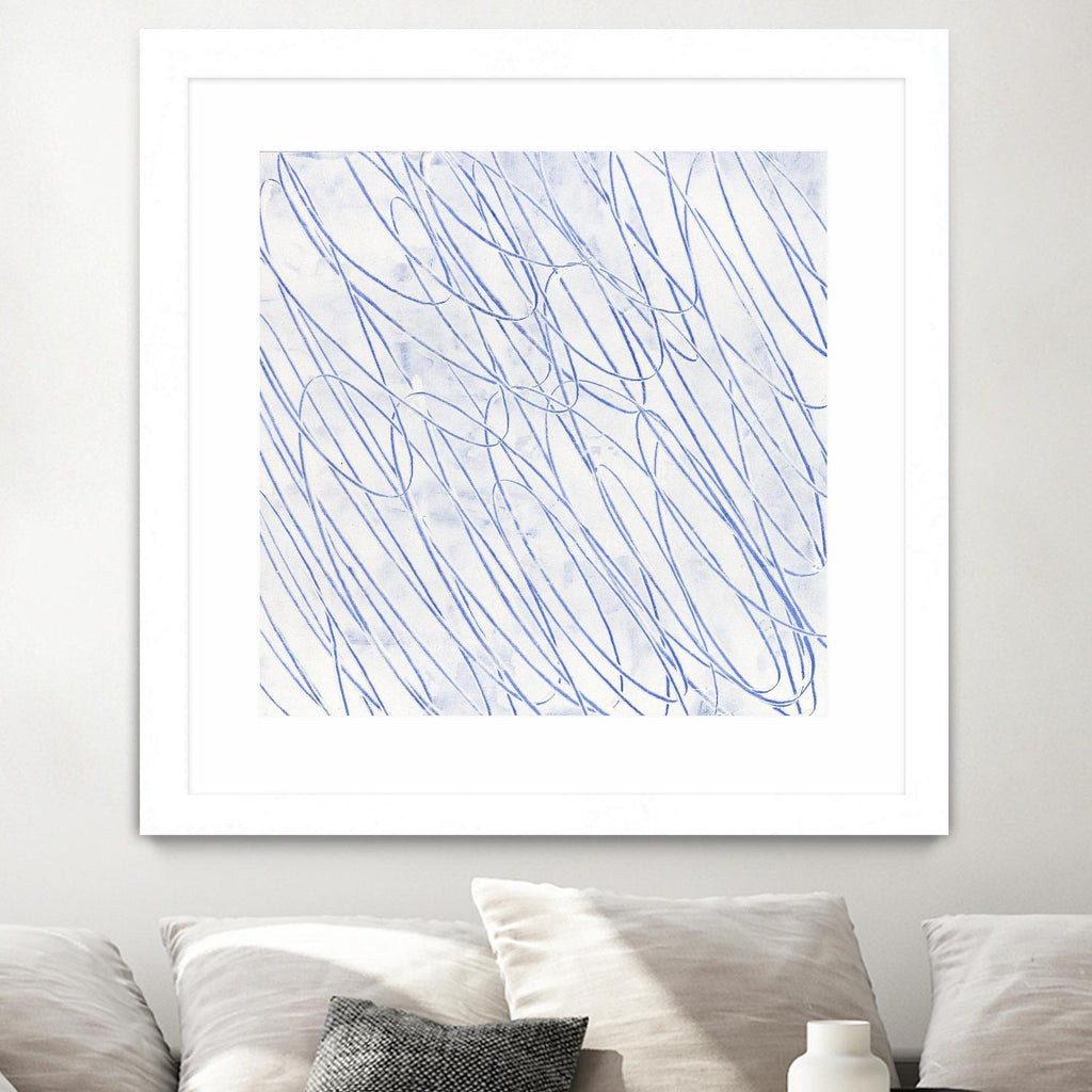 Hula II par Daleno Art sur GIANT ART - abstraction bleue