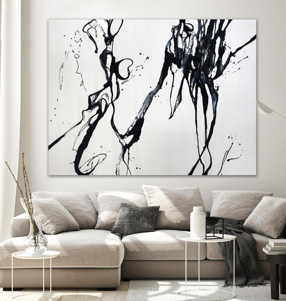 Staged Sophistication par Daleno Art sur GIANT ART - abstrait blanc noir&blanc 