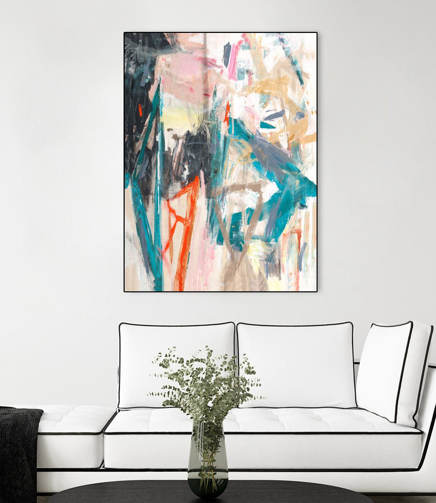 French Movement V by Daleno Art on GIANT ART - orange abstract