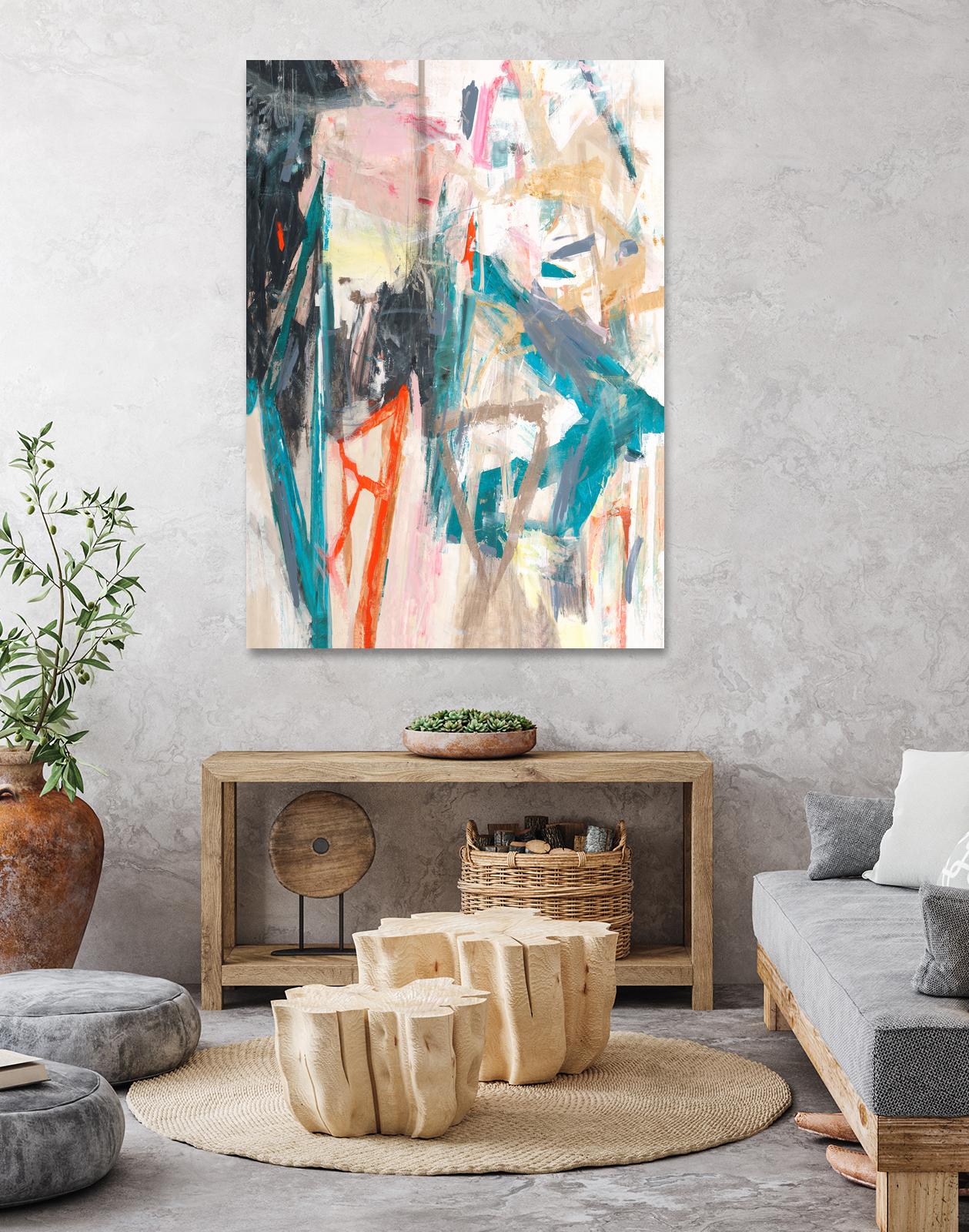 French Movement V by Daleno Art on GIANT ART - orange abstract