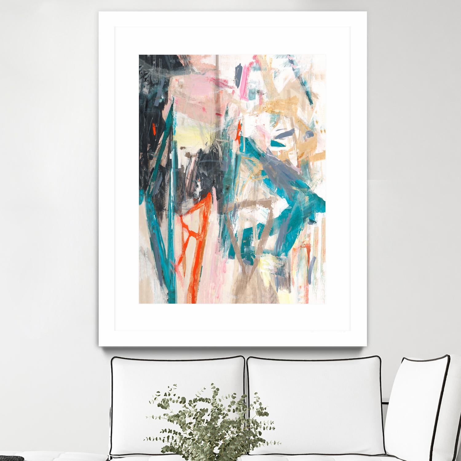 French Movement V by Daleno Art on GIANT ART - orange abstract