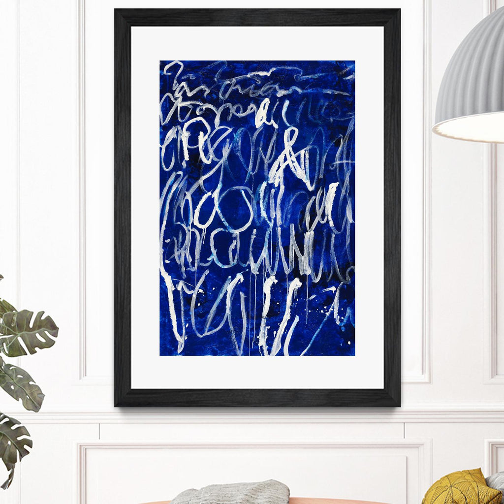 Prescription to Fame by Daleno Art on GIANT ART - blue abstract scribble