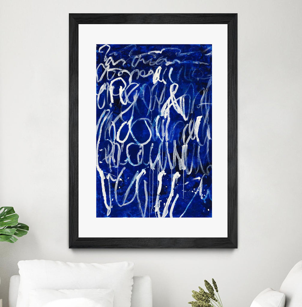 Prescription to Fame by Daleno Art on GIANT ART - blue abstract scribble