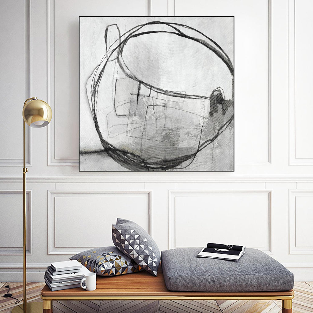 Lucent Sphere by Daleno Art on GIANT ART - black black & white circle