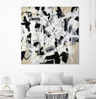 Talking out of Both Sides by Daleno Art on GIANT ART - beige abstract abstrait 