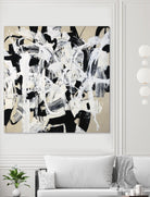Talking out of Both Sides by Daleno Art on GIANT ART - beige abstract abstrait 