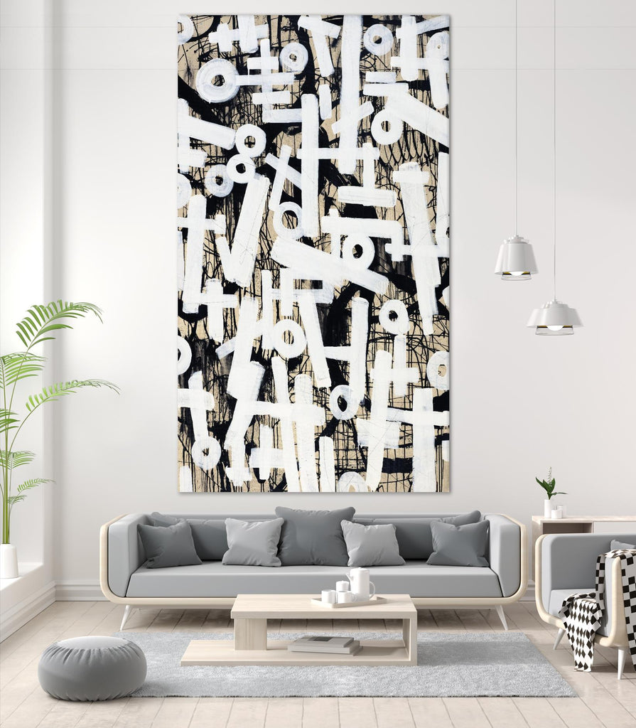 Strapped I by Daleno Art on GIANT ART - beige abstract abstrait 