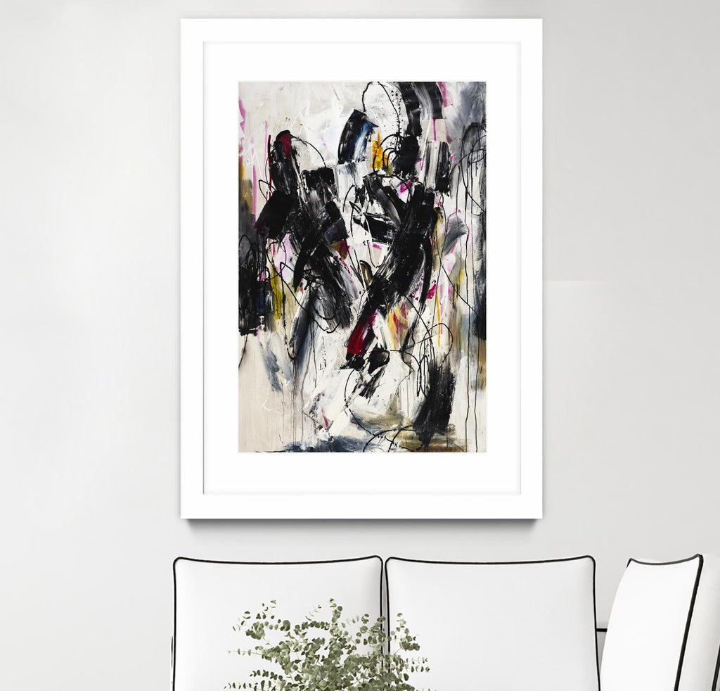 Cliff Divers by Daleno Art on GIANT ART - red abstract abstrait 