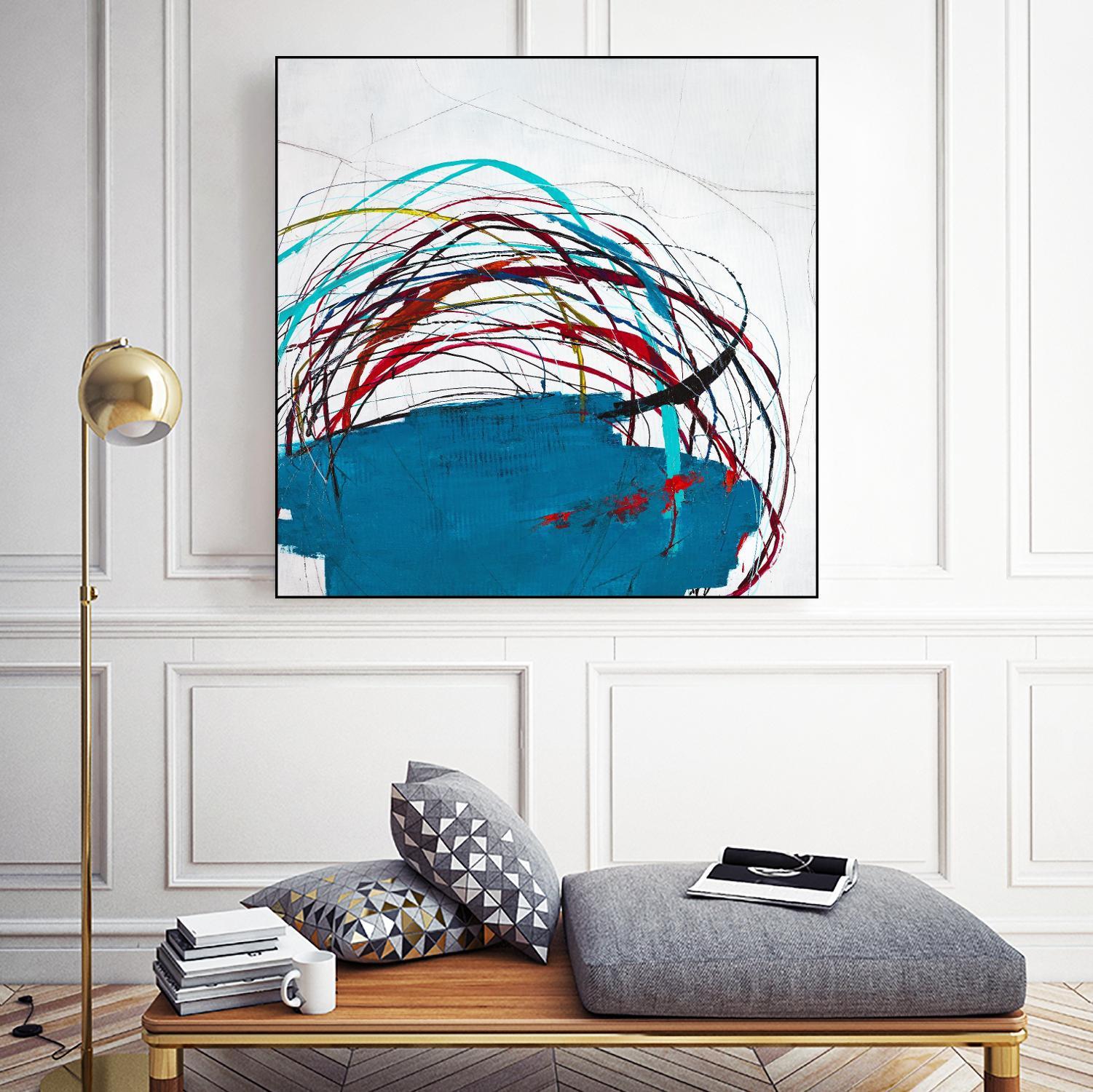 Thimble and Twine by Daleno Art on GIANT ART - red abstract abstrait 