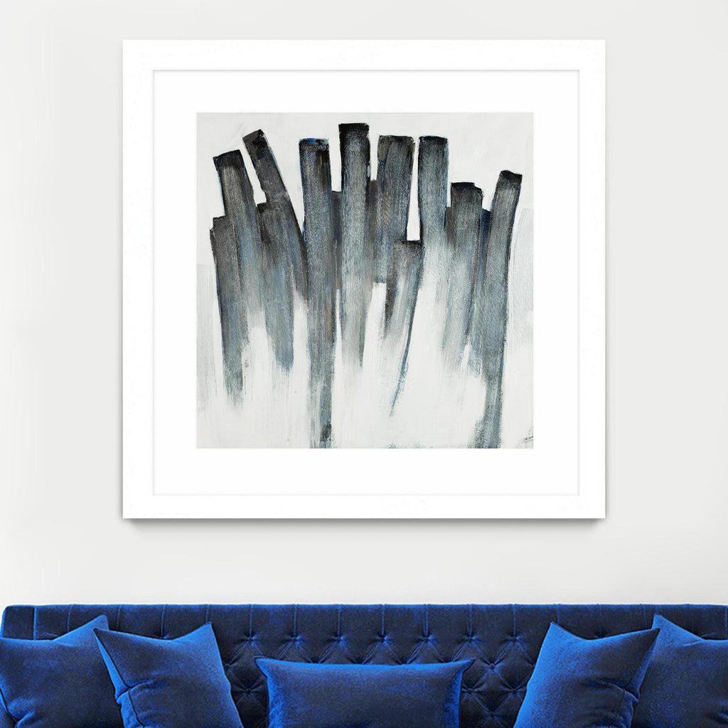 Graphite Spirits  par Daleno Art sur GIANT ART - abstrait bleu abstrait 