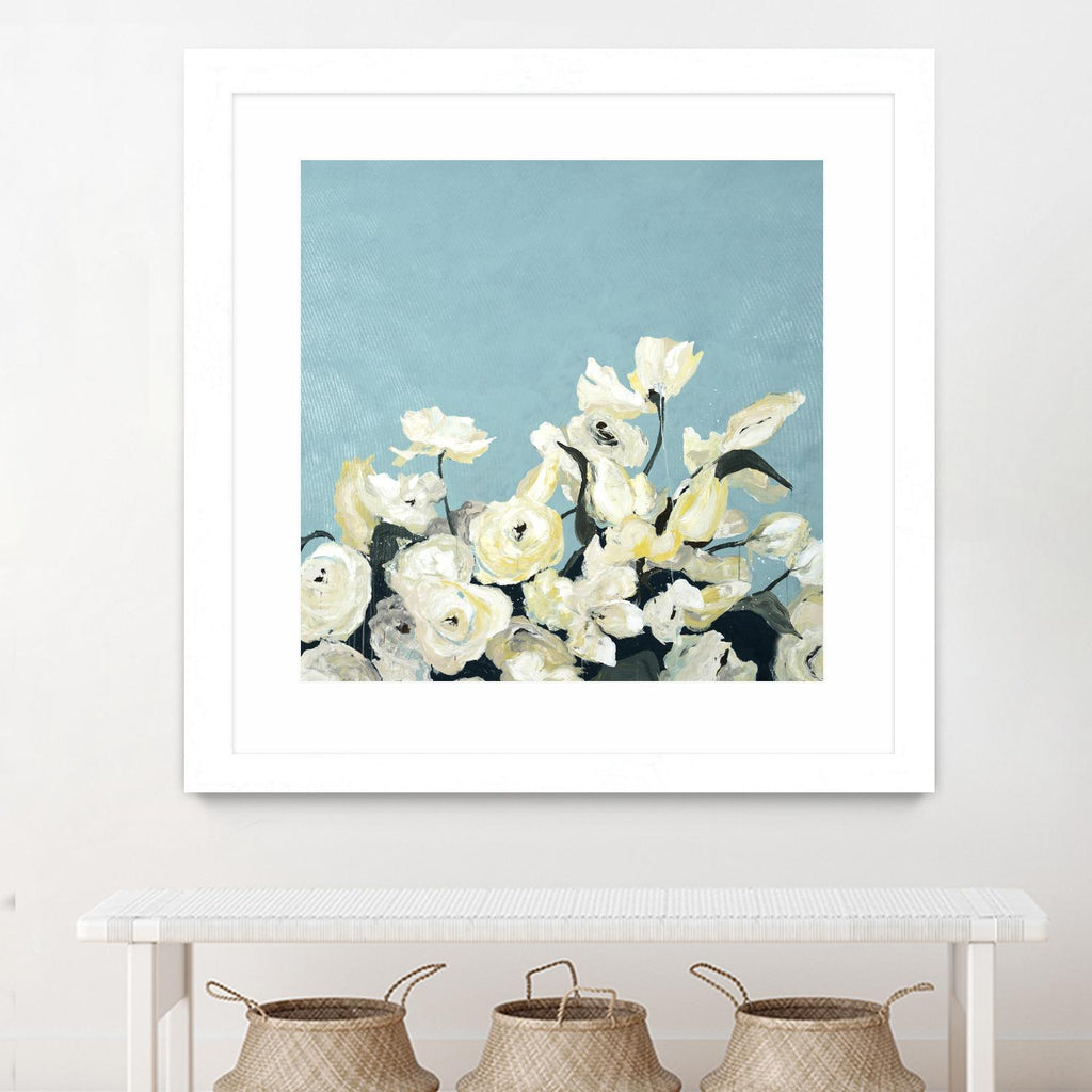 Blue Sky Blooms by Daleno Art on GIANT ART - white florals nature