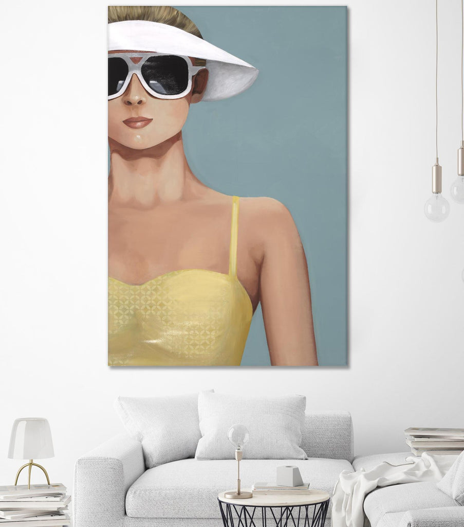 Glamour Rays par Daleno Art sur GIANT ART - figure abstraite beige