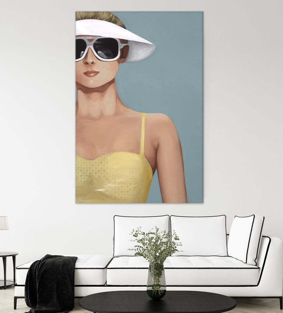 Glamour Rays by Daleno Art on GIANT ART - beige abstract figure