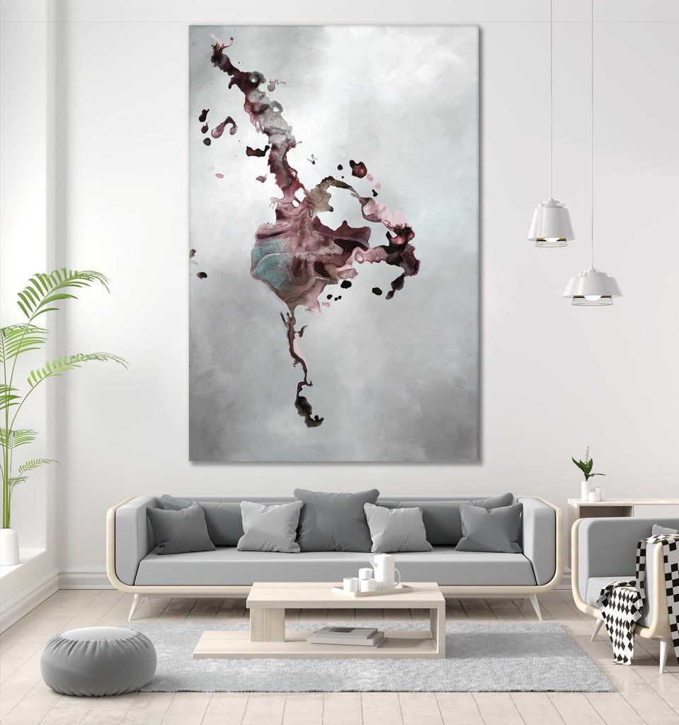 Welcomed Disturbance II by Daleno Art on GIANT ART - pink  abstract abstrait 