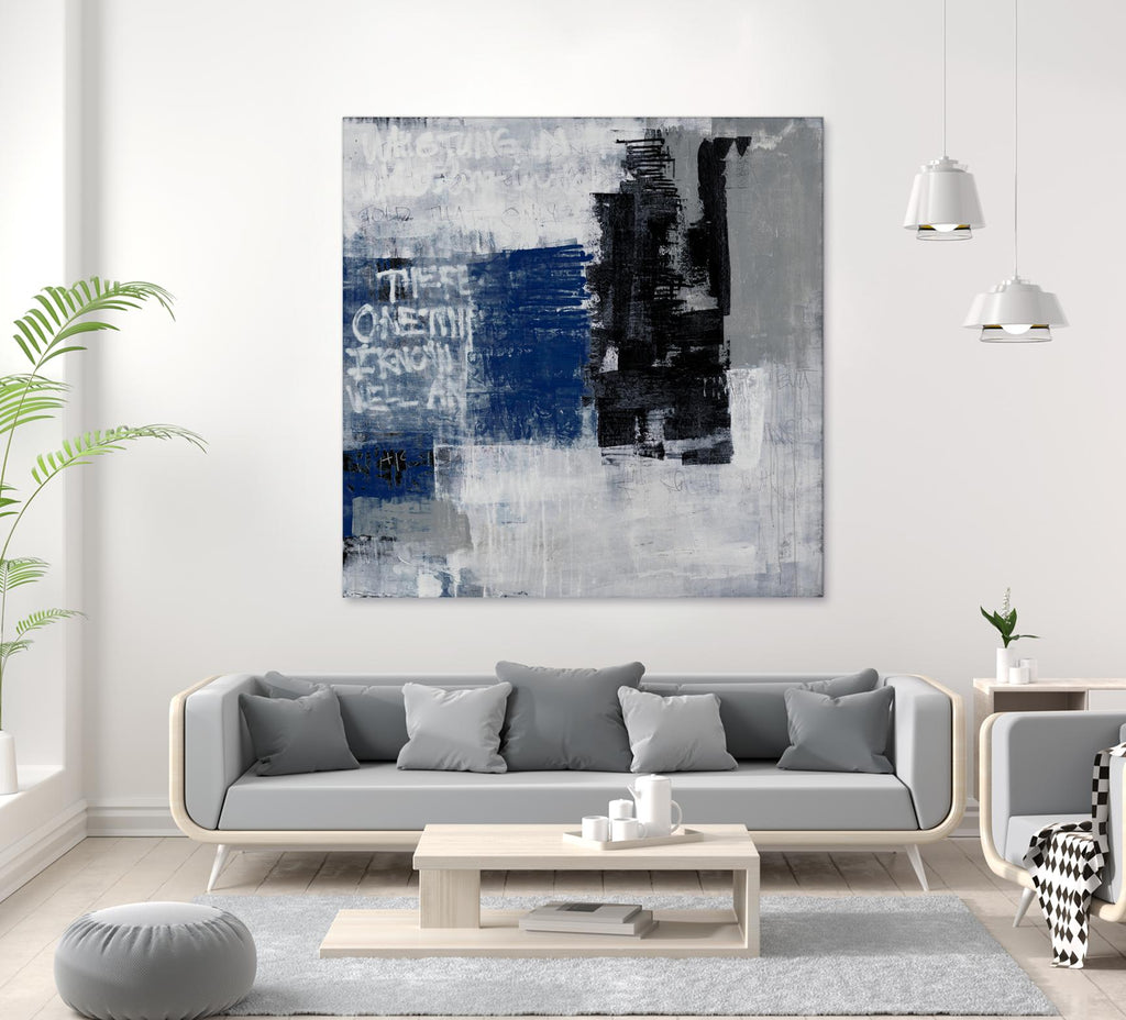 Just One TIme II by Daleno Art on GIANT ART - bleu abstract