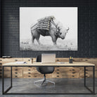 Birch Landscape by Ruben Carrasco on GIANT ART - black animals