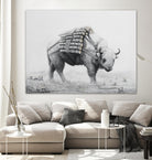 Birch Landscape by Ruben Carrasco on GIANT ART - black animals