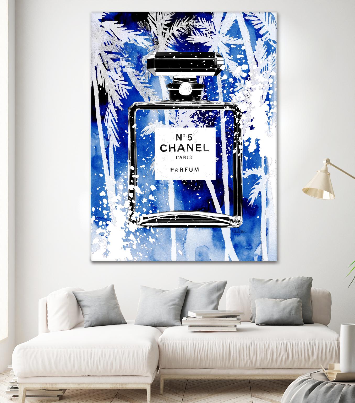 Chanel Blue Palms - Art Print by Mercedes Lopez Charro | Giant Art