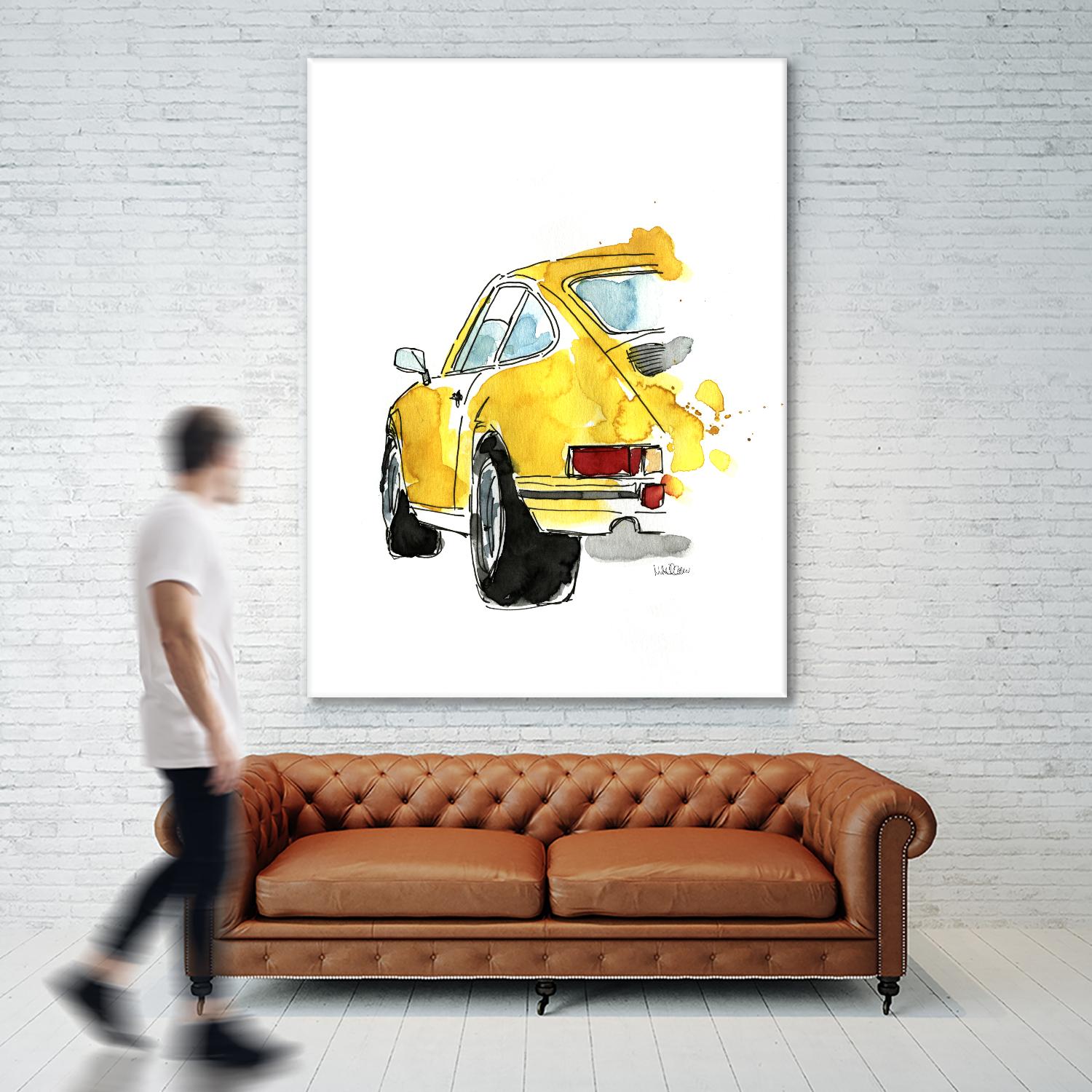 Yellow 911 by Mercedes Lopez Charro on GIANT ART