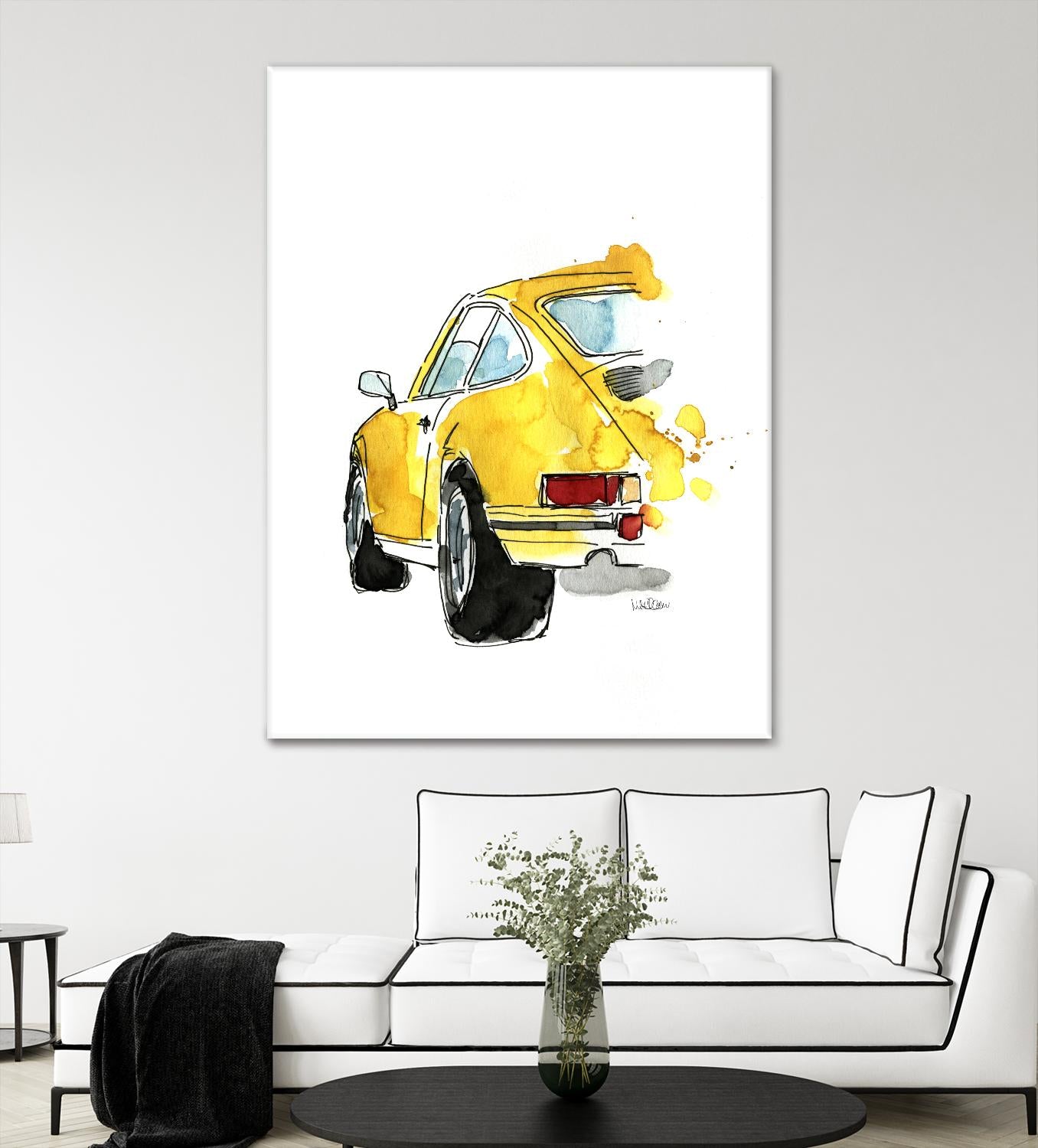 Yellow 911 by Mercedes Lopez Charro on GIANT ART