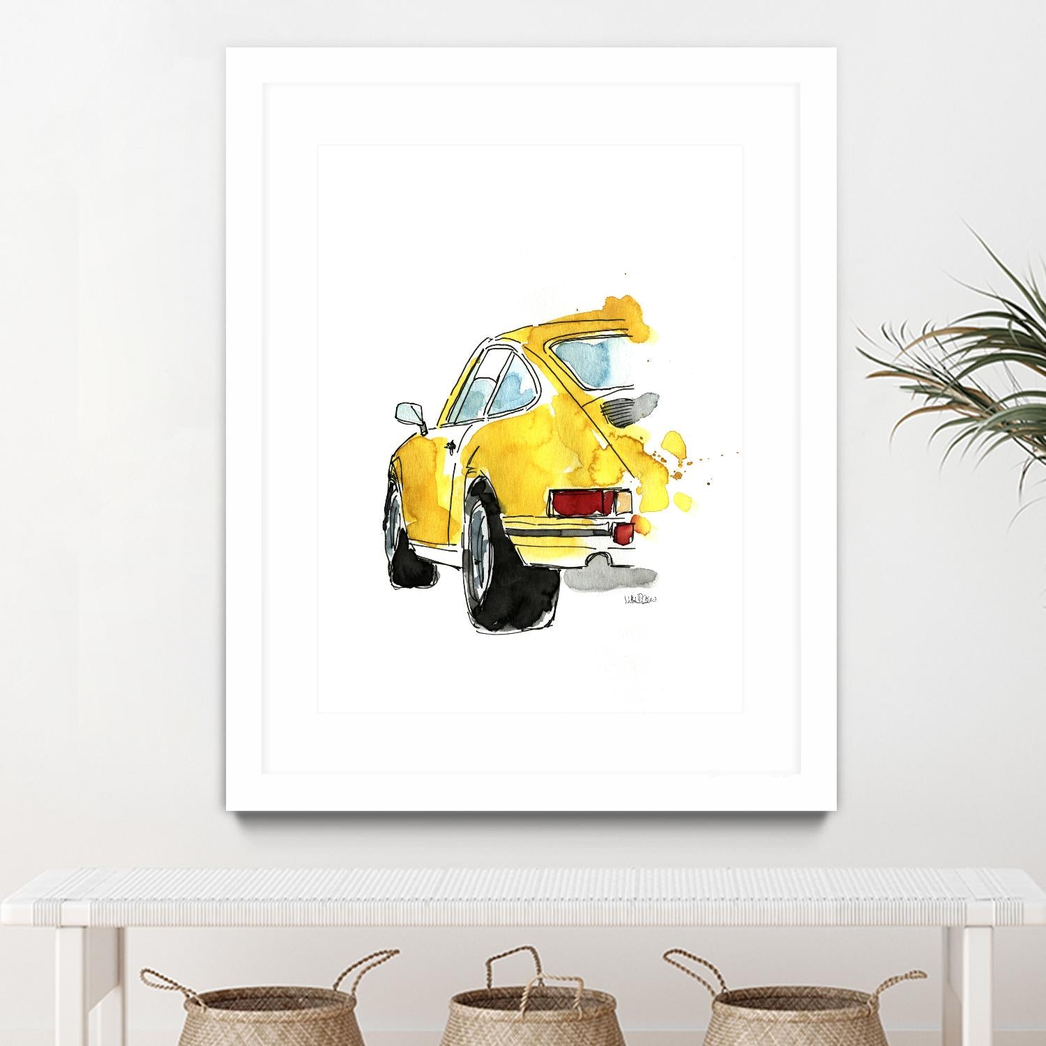 Yellow 911 by Mercedes Lopez Charro on GIANT ART