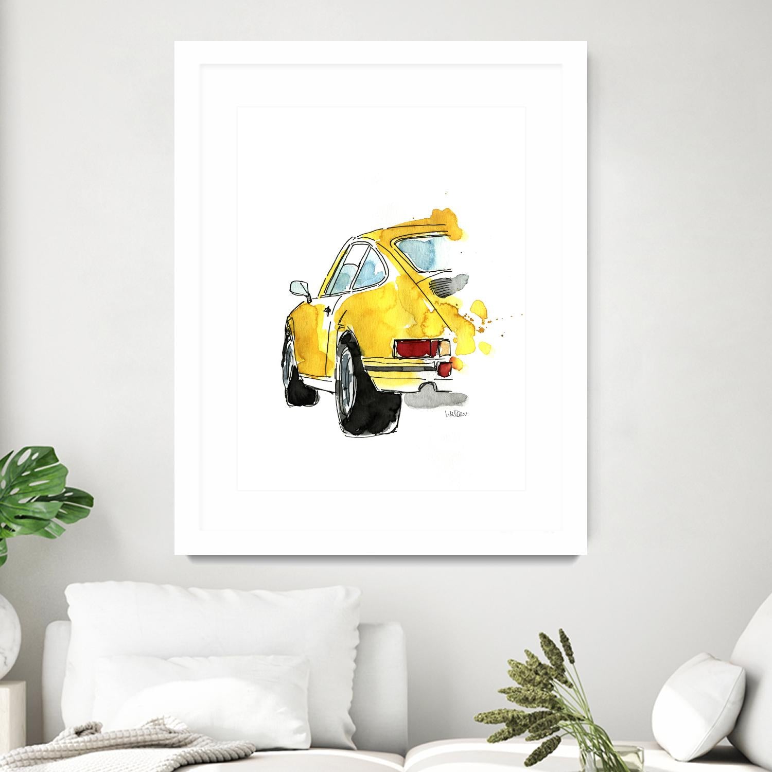 Yellow 911 by Mercedes Lopez Charro on GIANT ART