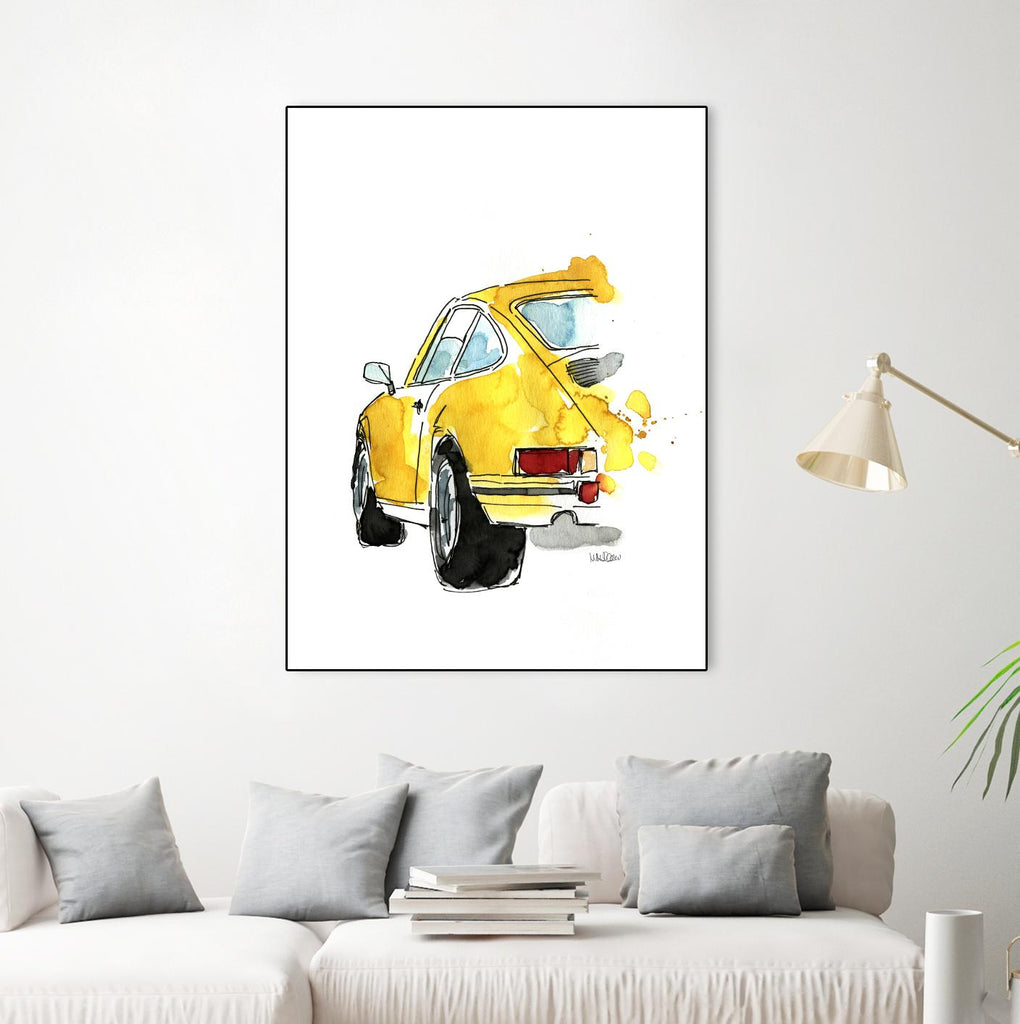 Yellow 911 by Mercedes Lopez Charro on GIANT ART