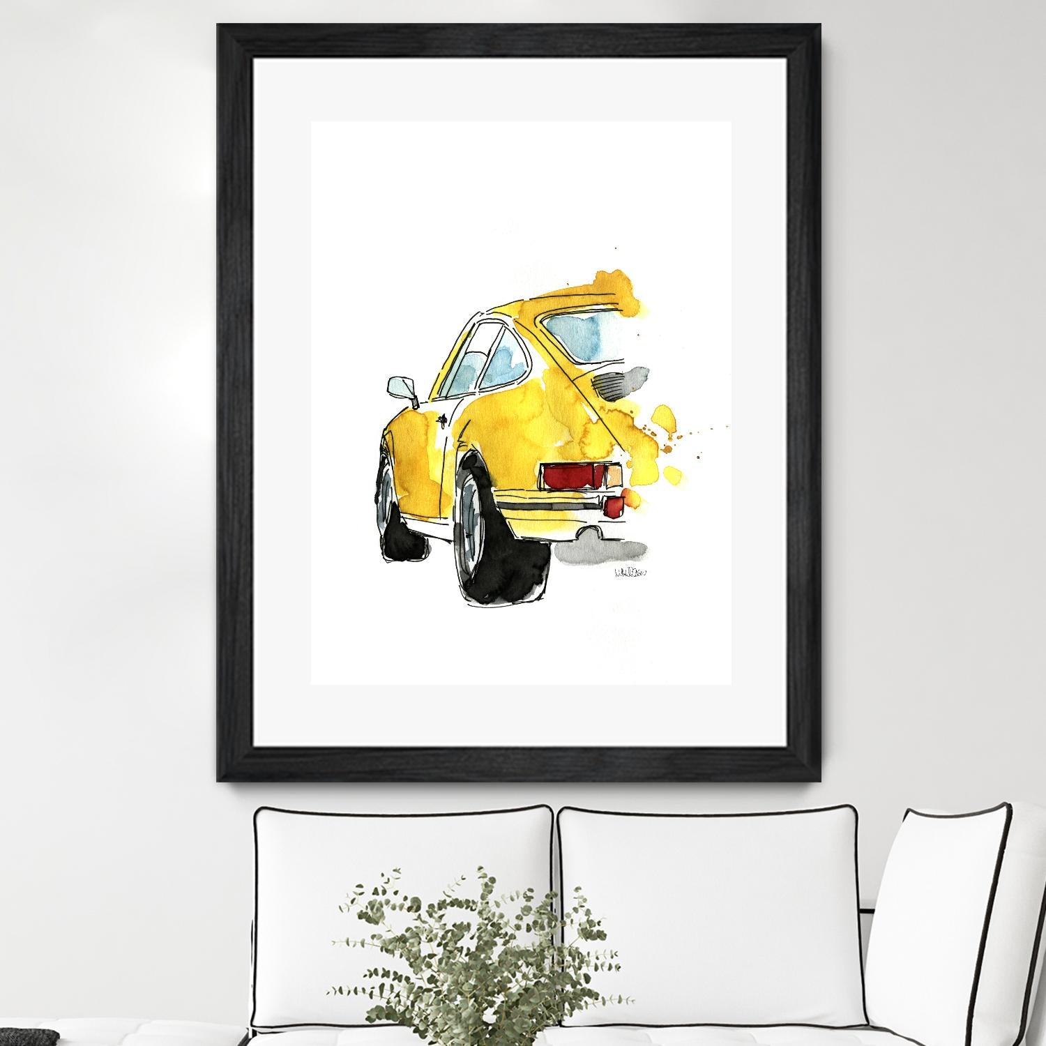 Yellow 911 by Mercedes Lopez Charro on GIANT ART