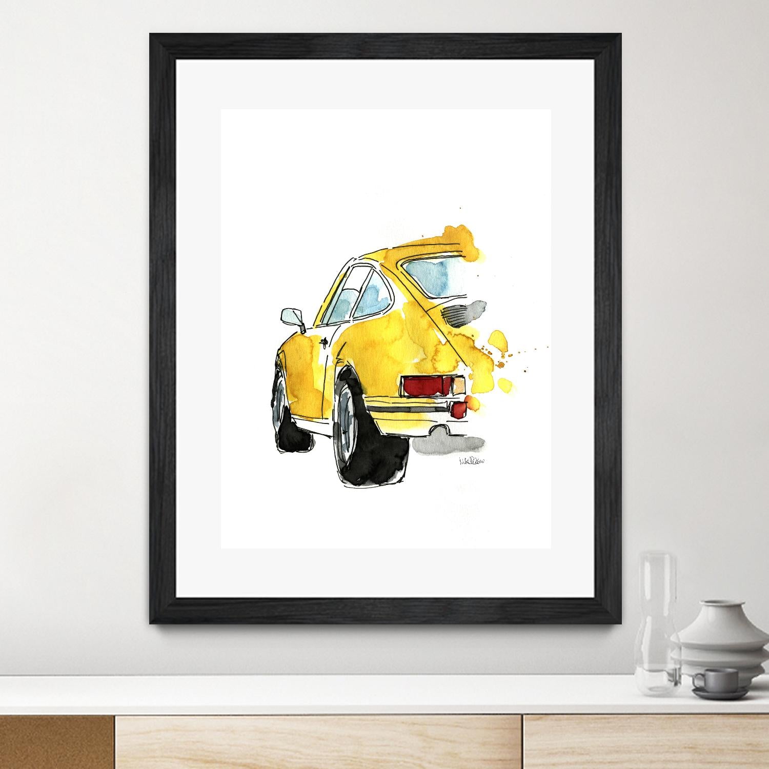 Yellow 911 by Mercedes Lopez Charro on GIANT ART