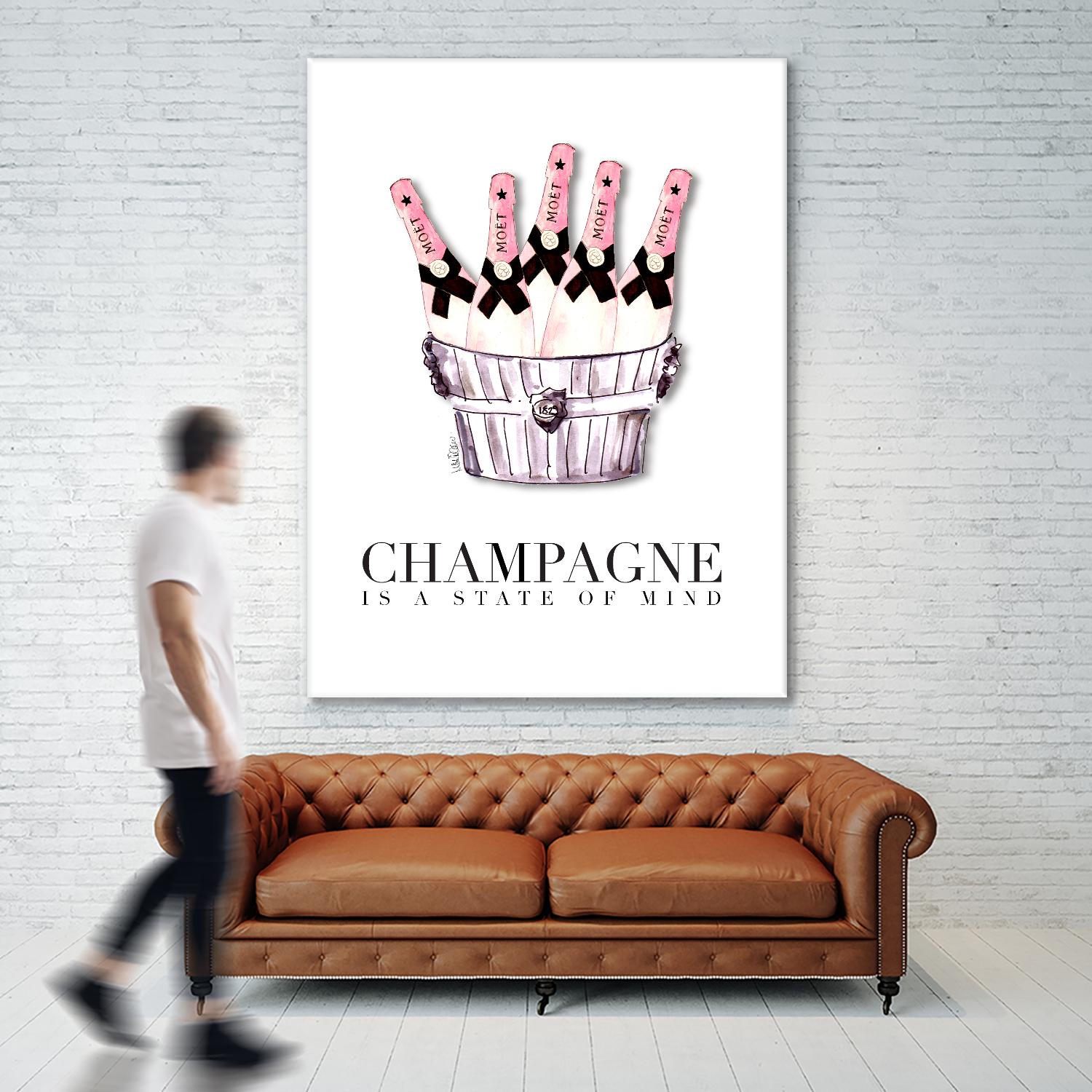 Champagne is A State of Mind by Mercedes Lopez Charro on GIANT ART