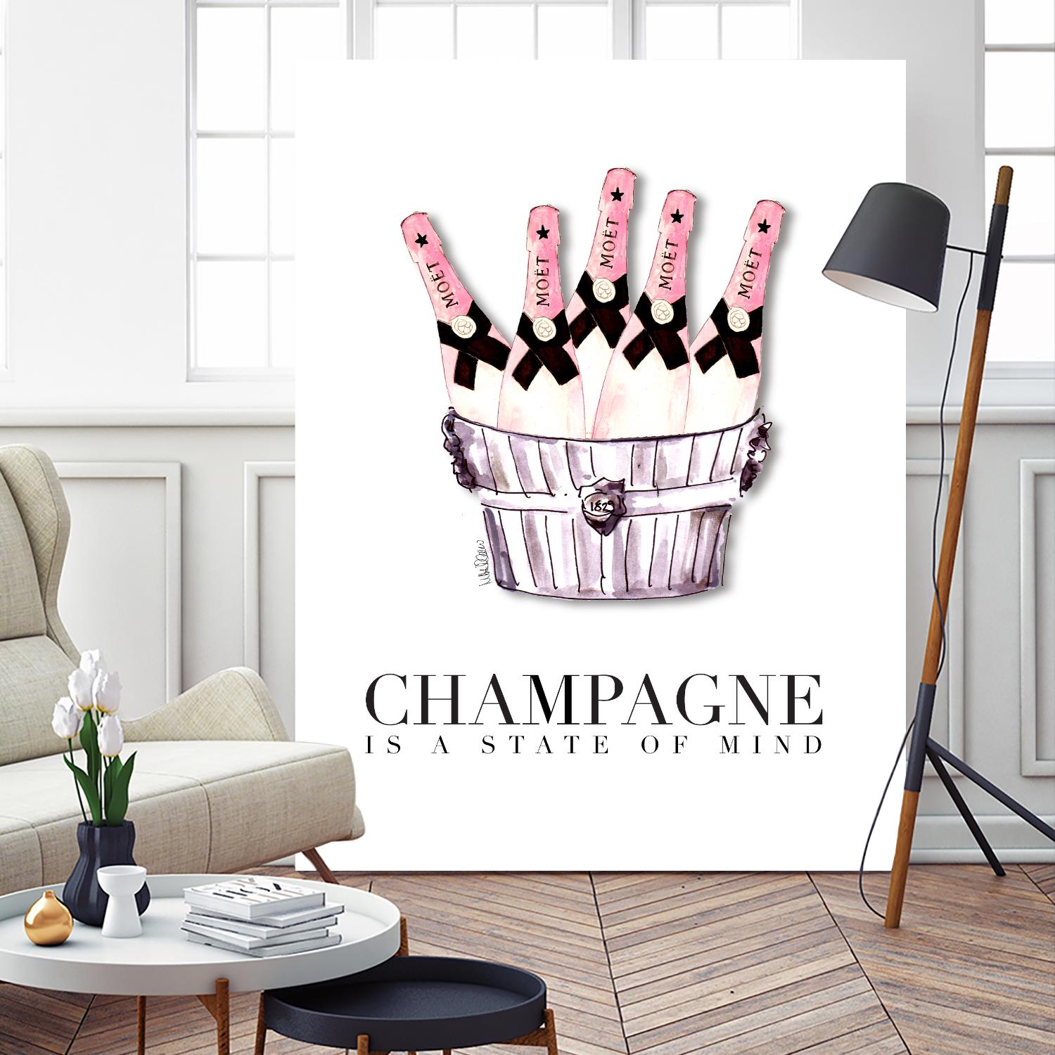 Champagne is A State of Mind by Mercedes Lopez Charro on GIANT ART