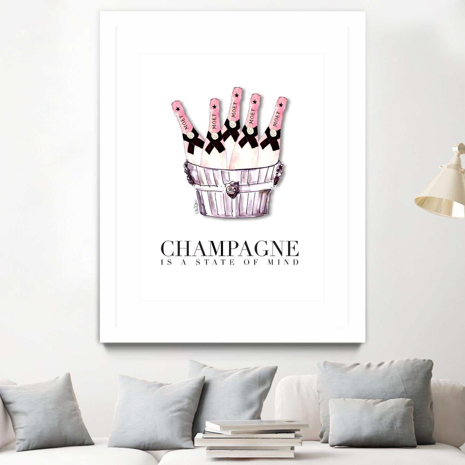 Champagne is A State of Mind by Mercedes Lopez Charro on GIANT ART