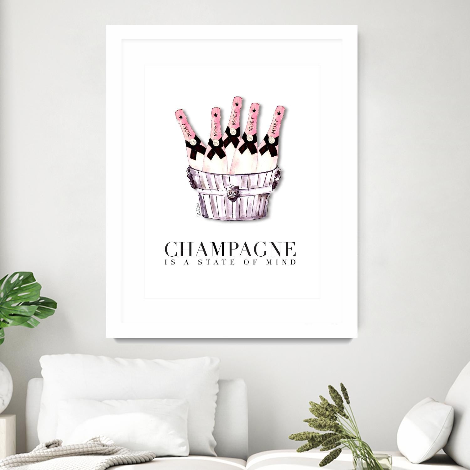 Champagne is A State of Mind by Mercedes Lopez Charro on GIANT ART