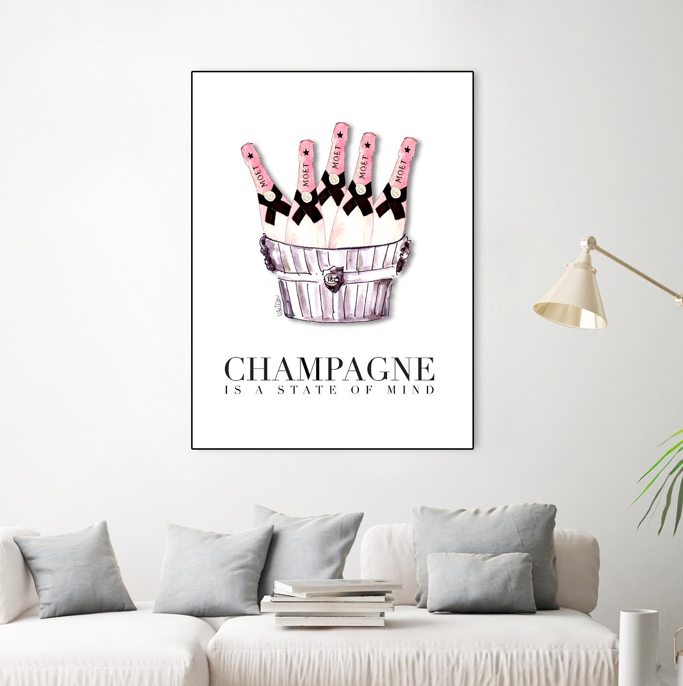 Champagne is A State of Mind by Mercedes Lopez Charro on GIANT ART