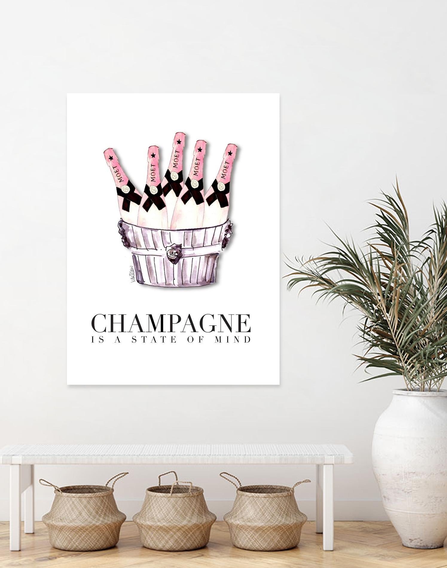 Champagne is A State of Mind by Mercedes Lopez Charro on GIANT ART