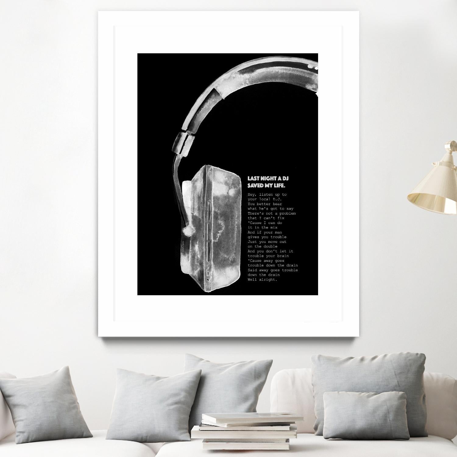 Last Night a DJ (Black) by Mercedes Lopez Charro on GIANT ART