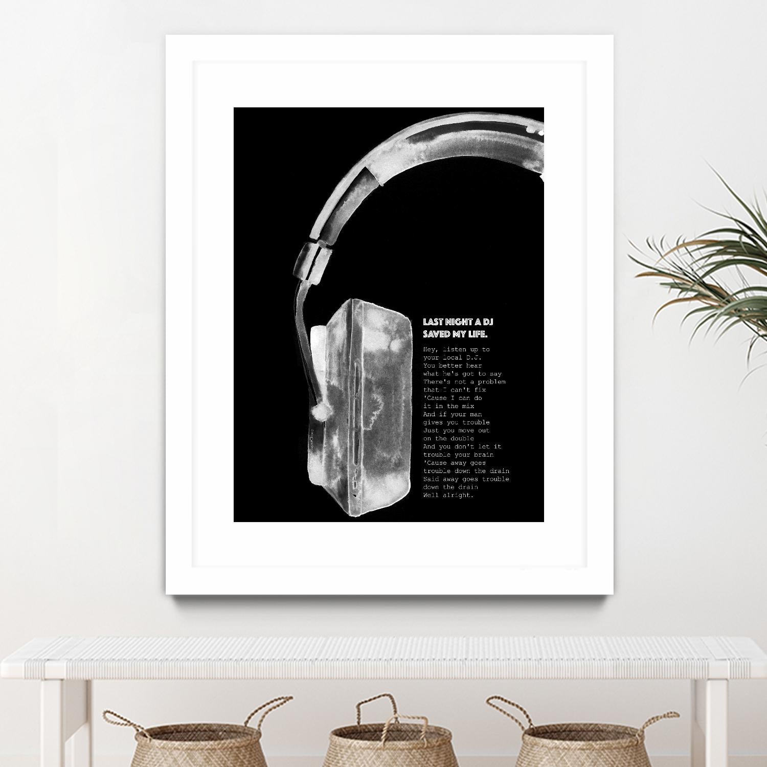 Last Night a DJ (Black) by Mercedes Lopez Charro on GIANT ART