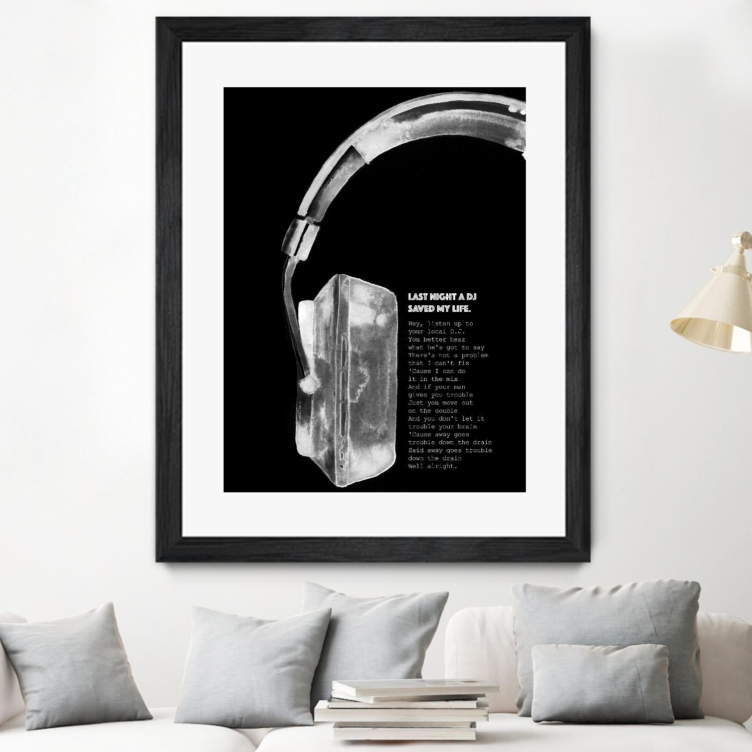 Last Night a DJ (Black) by Mercedes Lopez Charro on GIANT ART