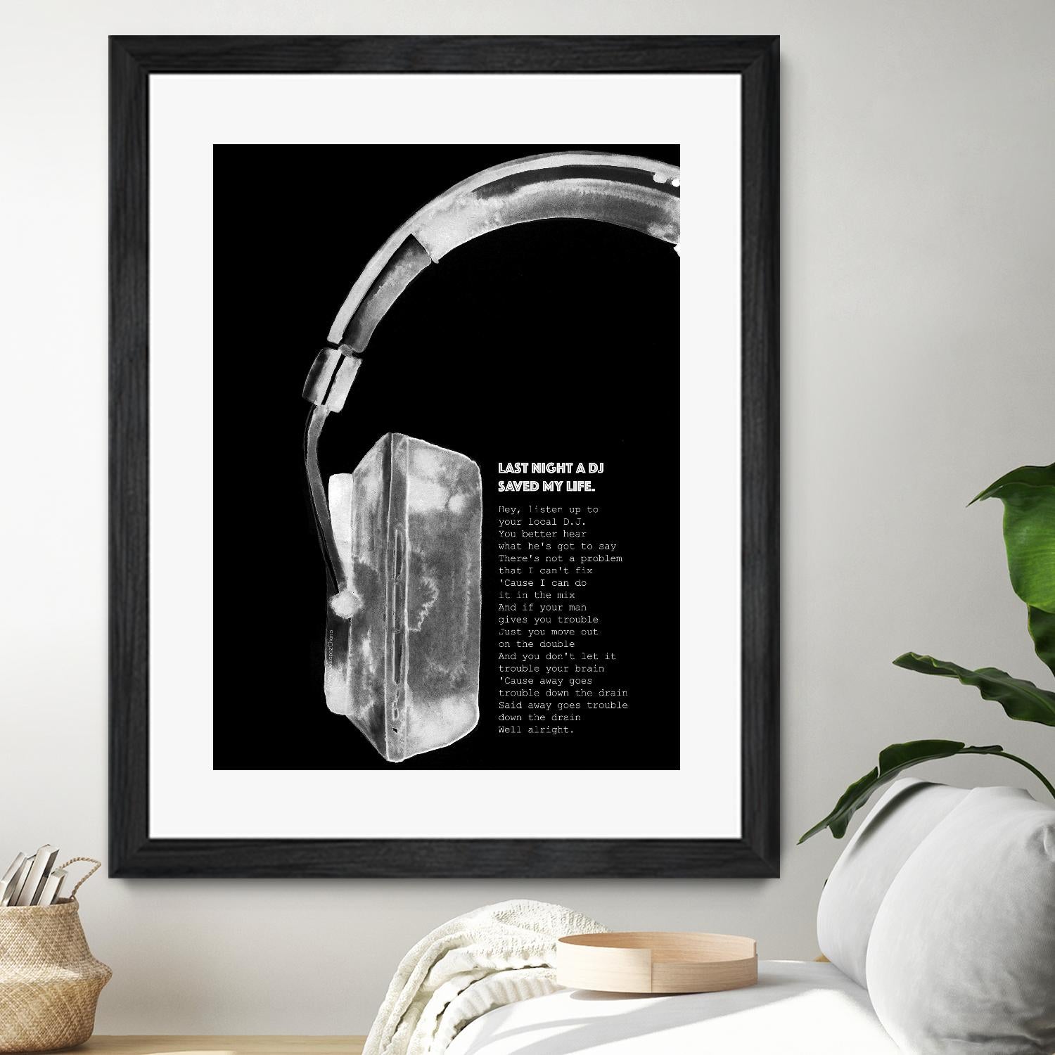 Last Night a DJ (Black) by Mercedes Lopez Charro on GIANT ART