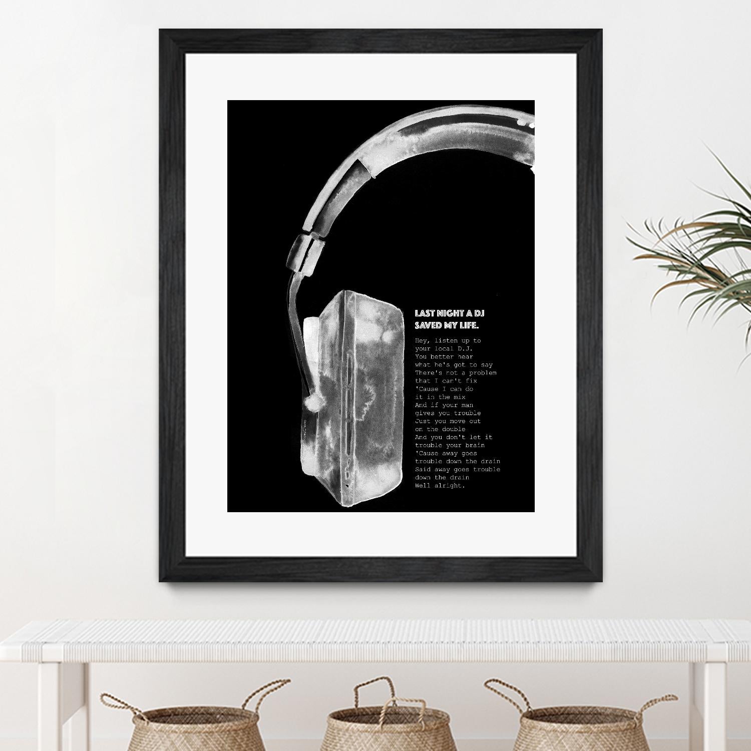 Last Night a DJ (Black) by Mercedes Lopez Charro on GIANT ART