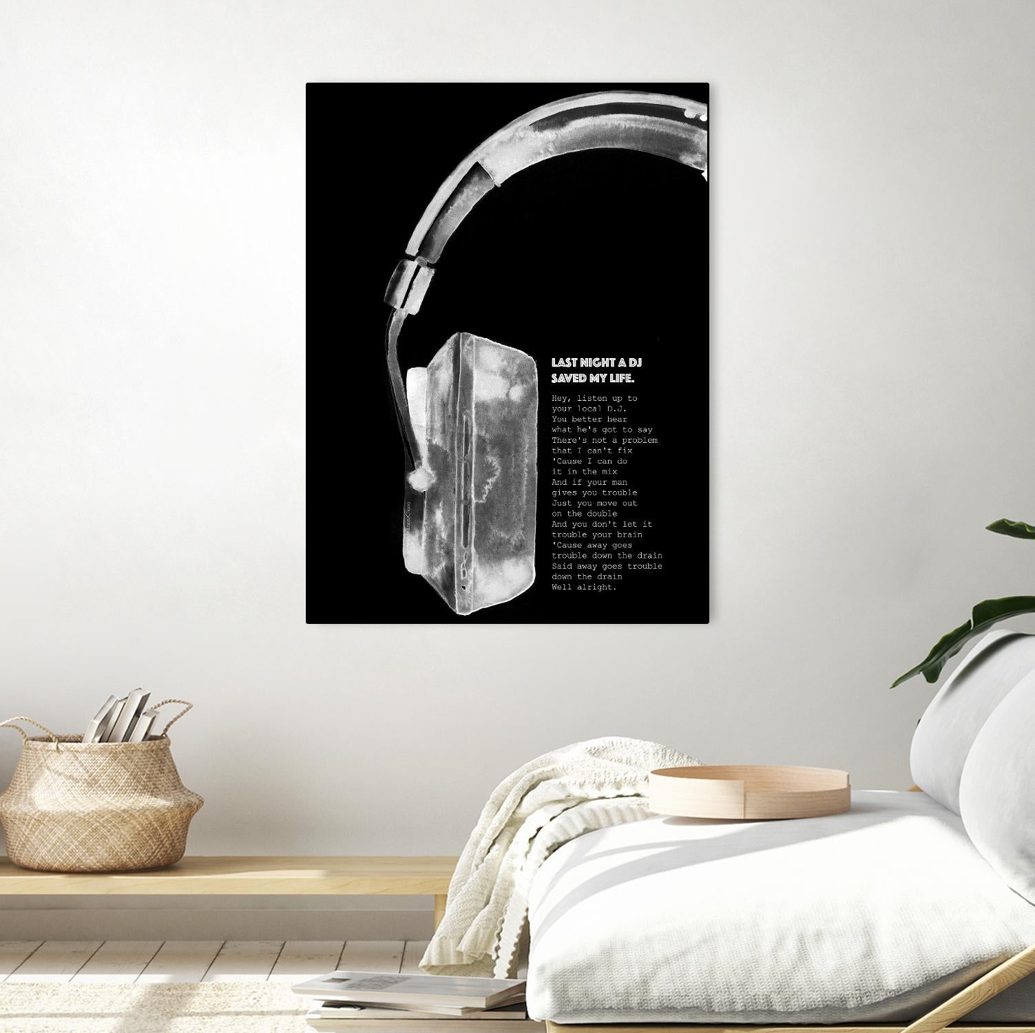 Last Night a DJ (Black) by Mercedes Lopez Charro on GIANT ART