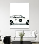 Porsche by Mercedes Lopez Charro on GIANT ART - white watercolor automobile